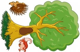 DRZEWKO 2  S - 70 x 50 cm.