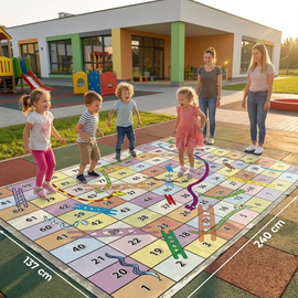 Węże i drabiny GRA  XL - 240  x 137 cm.