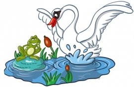 Łabędź  S  - 70 x 50 cm.