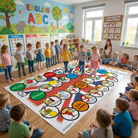 ABC English GRA 137 x 90 cm