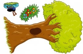 DRZEWO DĄB  S - 70 x 50 cm.