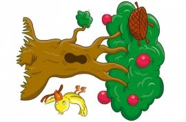 DRZEWKO  S - 70 x 50 cm.