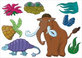 Dinozaury 3   S  - 70 x 50 cm.