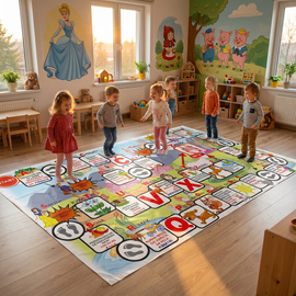 Baśniowy alfabet. GRA  XL - 240  x 137 cm.