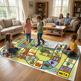 Mój dom GRA XL - 240  x 137 cm.